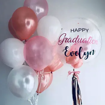 10 Přizpůsobené Personalizované Samolepky Valentýna Miminko Dekor DIY Název Helium Balónky pro 18 24inch bublina balón