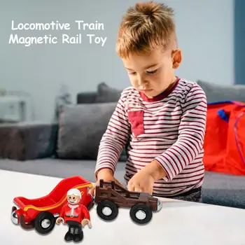 Děti Vánoční Hračky Nastavit Vlak Hračka Vhodné Pro Standardní Dřevěné Vlak Simulace Plastové Autíčko