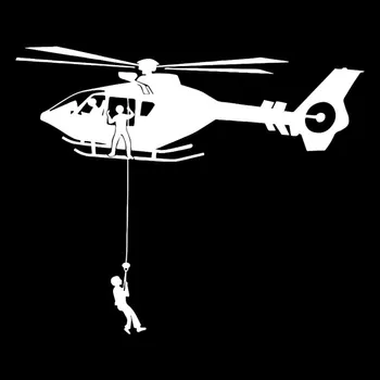 Volkrays Karikatura Auto Samolepka Air Force Vrtulník Vzor Reflexní Doplňky Opalovací krém, Kryt Škrábance Vinyl Obtisk,14 cm*17cm