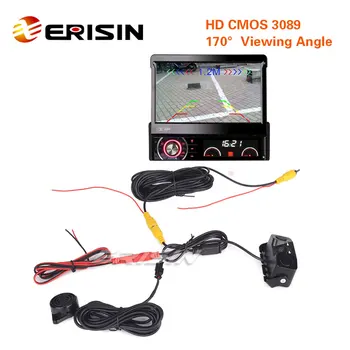 Erisin ES568 HD COMS 170 Stupeň Auto Auto Reverzní Parkovací Radar Zadní Kamera s 2 Senzory