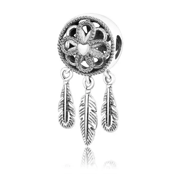 Fit Pandora Náramek Autentické 925 Sterling Silver Duchovní Dream Catcher Šarmem Korálek DIY Šperky Velkoobchod
