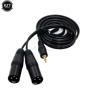 1KS NOVÝ 3,5 mm na XLR dvakrát samec famale Švýcarské 3.5 audio XLR kabel mixer vyvážené pro mikrofon DXM512 signálu kabel adaptéru