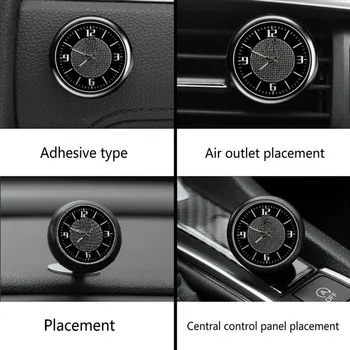 1X Auto Clock Auto Příslušenství Palubní deska Dekorace interiéru Pro Honda Jazz Fit, CR-V Pilotní Insight, Accord, Civic 10 HR-V Odyssey