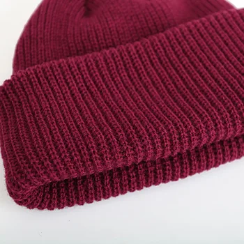 Beanie Zimní Čepice Pro Ženy, Vlastní Logo Cap DIY Nová Vlna Směsi Měkké Vlny Ležérní Móda Osobnost Teplý Pletený klobouk 2020