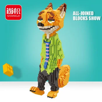 4600+ Zootopia Mini Stavební Bloky Hračky Judy Anime, Akční Figurky Nick Fox a Králík Kolekce Cihly Hračky pro Děti