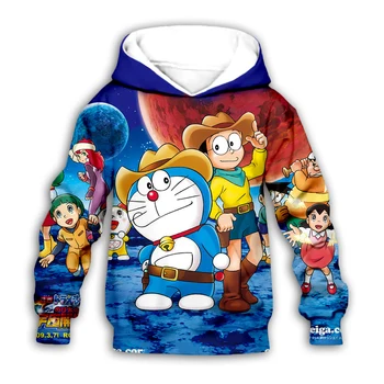 Roztomilé Doraemon Nobita Nobi 3D galaxy tisk Děti japonsko anime Karikatura mikiny mikina baby boy girl Děti ležérní svetr