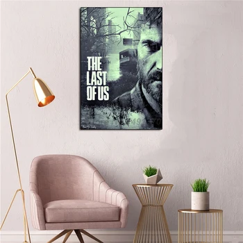 The Last Of Us Filmu Umělecké Plátno, Tisk Plakátů A Abstraktní Kanceláře Malba V Černé, Bílé Zdi Obraz Moderní Bytové Dekorace