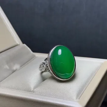 Nový obchod blaho přírodní prsten velkoobchod 925 stříbrné Sibiři smaragdová barva pozitivní