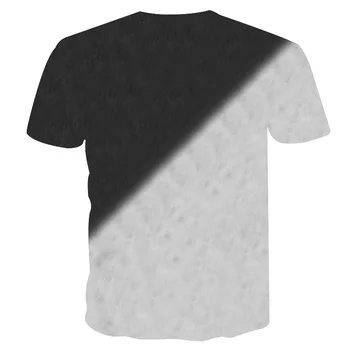 Joyonly 2019 Letní Chlapci Dívky 3D T shirt Krásné Bílé Černá Kočka Yin Yang Harajuku Design Děti T-shirt Děti v Pohodě Tričko Topy