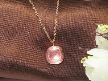 Módní Šperky Mědi Rose Gold Vynikající 19 Barvy Crystal Náhrdelník Pro Ženy, Svatební Nejlepší Dárek N001