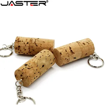 JASTER Přírodní korek Dřevěné modelusb 2.0 64GB usb flash disk pen drive 4GB 8GB 16GB 32GB usb2.0 pendrive