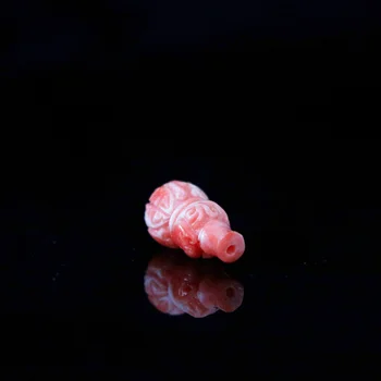 Hot prodej růžové umělé korálové tykev tvar 10*20mm kouzlo carving květ korálky diy šperky dárkové 5ks B927