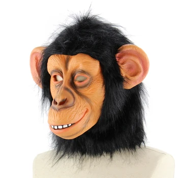 Horor Halloween Latexová Zvířecí Opičí Masky Maškarní Maškarní Kostým Party Cosplay Rekvizity