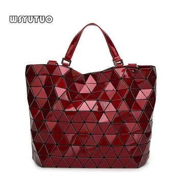 YUTUO Hot Prodej Geometrické Kostkované Skládací Módní Ležérní Rameno Kabelka Messenger Bag Neformální Ženy Tote Top Rukojeti tašky