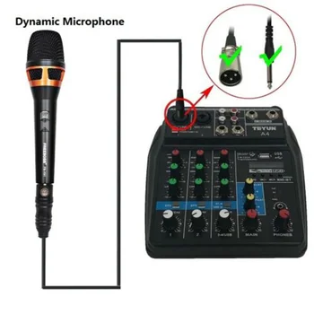 4 Programy EU/ US Plug USB Audio Mixer Audio Mixer Zvukové Mixážní Konzole, Bluetooth, Záznam Fázi Setkání Živé Vysílání Suppplies