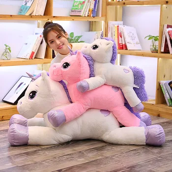 2018 Nové Příjezdu Krásné Unicorn Plyšové Hračky, Měkké Plněné Karikatura Jednorožec Panenky Roztomilé Zvíře Koně Hračky pro Děti, Dívky dárek