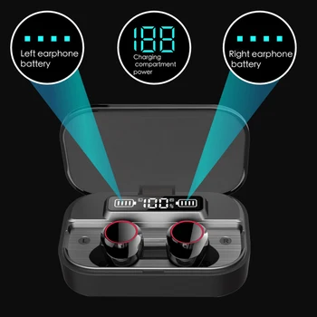 2.020 Nová Bluetooth Sluchátka TWS Bezdrátová Sluchátka 2000mAh 9D hi-fi Dotykové Ovládání Sluchátka Sportovní Vodotěsné Koncovky Sluchátek