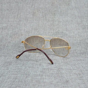 Vintage Oválné sluneční Brýle Muži Jasné Brýle na Čtení Retro Dvojitý Nosník Kovový Rám Odstíny pro Jízdy Oculos Brýle 8210