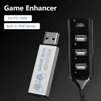 Děti 128G Game Enhancer Source Simulátor, datadisk Vestavěný 7000 Hry pro PS1 Mini DN Hru Box Příslušenství Odolné