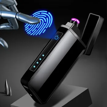 2021 Dvojitý Oblouk Elektronický Zapalovač USB Dobíjecí Zapalovač, Větruodolný Electric Plasma Arc Lehčí pro Doutník Muži Dárky