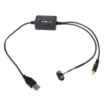 OOTDTY 9V Baterie Eliminator USB 5V Boost až na 9V Kabel pro Digitální Fotoaparát Multimetr Mikrofon Router Napájecí Adaptér