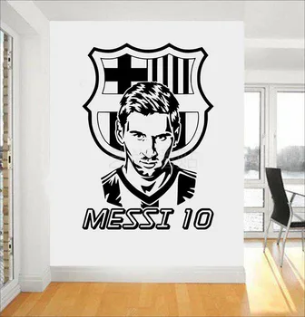 Basketbal Messi vyměnitelné vodotěsné samolepka na zeď v obývacím pokoji