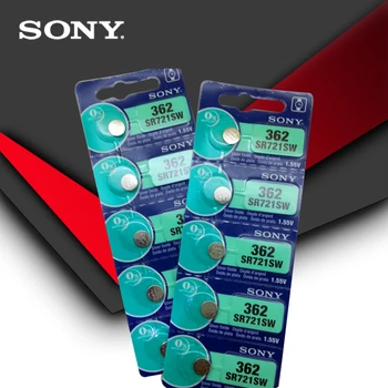 5pc Sony Originální 362 SR721SW V362 GP62 AG1 1.55 V, Silver Oxide Sledovat stav Baterie, SR721SW 362 Tlačítko Coin Cell MADE IN JAPAN