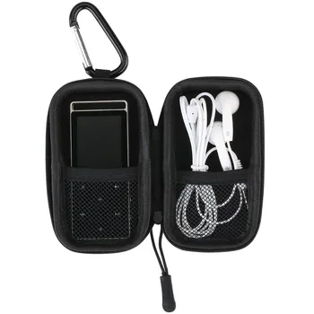 Ochranné Pouzdro pro Ukládání Taška pro MP3 Přehrávače, Sluchátka, Sluchátka, Držák s Kovovou Karabinou Klip Zip Tvrdé Pouzdro