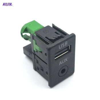 Pronájem AUX USB 2v1 zásuvky rozhraní Přepnout Tlačítko Audio USB/AUX Konektor Volkswagen PassatB6 B7 CC KOJDL