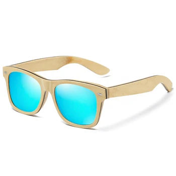 GM Ručně vyráběné Přírodní Retro Skateboard Dřevěné sluneční Brýle Muži Ženy Polarizované Zrcadlo, UV400 Sluneční Brýle Full Frame Odstíny Dřeva