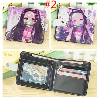 Anime Demon Slayer Agatsuma Zenitsu Inosuke Nezuko Krátké Tlačítko Skládací Peněženka Na Zip Peněženka Na Mince Taška