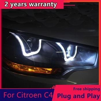 Ar Styling pro Citroen C4 přední Světla 13-16 PRO C4 LED Světlomet DRL Objektiv Dvojité Světlo HID Xenon KIT bi xenon objektiv