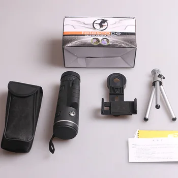 Practical24x optický zoom, objektiv dalekohledu pro herní/koncert/cestování mobilní optický objektiv monokulární mobilní fotoaparát clip