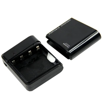 FULL-Černá 4X AA Baterie Přenosná Nouzová Nabíječka USB Pro Mobilní Telefon