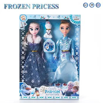 Anime 3ks Disney Frozen Kawaii Panenky Frozen 2 Princezna Elsa Anna Olfa Plastové Dětské Obrázek Panenky pro Dívky, Nový Rok Dárek, Hračky