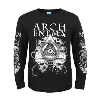 5 návrhy švédské kapely Arch Enemy 3D Skull knight Rock Značky mužů, žen, plný dlouhý rukáv košile heavy Metal Punk tee ilustrace