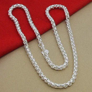 925 Stříbrný Náhrdelník Pro Ženy Box Náhrdelník Řetězy Nejvyšší Kvality Náhrdelníky, Šperky Dárky