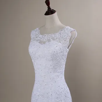 Nové Krajky Mořská Panna Svatební Šaty 2021 Plus Velikost Svatební Levné Vestido De Noiva