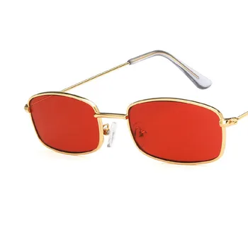 Retro Vintage Malý Obdélník sluneční Brýle, Ženy Značky Designer Červené Sluneční Brýle Muži Brýle Unisex Brýle Párty Brýle UV400