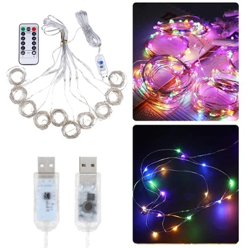 3M USB LED Vánoční Závěsy Řetězec Světla S Háčkem Garland Víla Světla Zahrada Dekorace Vnitřní Osvětlení Pro Domácí Ložnice