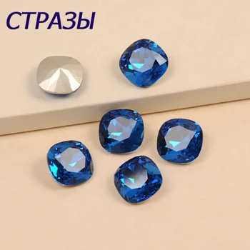 4470 Capri Modré Sklo Šít Na Kamínky Bod Zpět Crystal Strass 3D Kouzlo Drahokamy DIY Manikúra Nail Art Dekorace Vzory