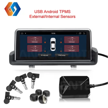2019 Android TPMS USB Auto Tlaku v Pneumatikách Interní nebo Externí Citlivé Senzory s Bezdrátovým Přenosem Alarm Systém