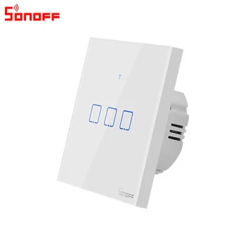 Náhrada Za Google Domov Sonoff T0EU 86 1/2/3Gang TX Series Wall Touch Wifi Switch RC Smart Switch Norma EU