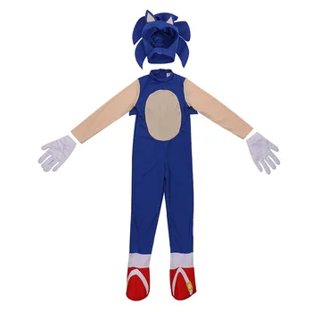 Sonic Kostým Deluxe Sonic The Hedgehog Děti Herní Charakter Cosplay Kostým Halloween dárek Pro Děti