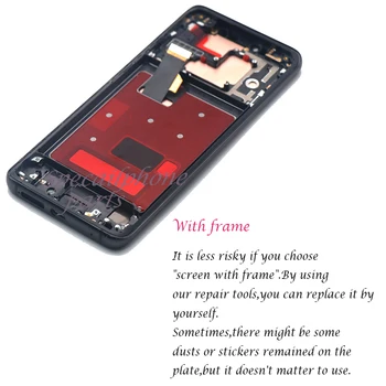 Super AMOLED Pro Huawei Mate 20 Pro LCD Displej Dotykový Displej Digitizer Shromáždění Opravy Kámo 20 pro LCD S rámem S fingerpri