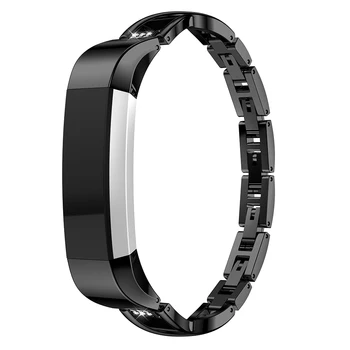 Vysoce Kvalitní Luxusní Nerezové Oceli Drahokamu Watchband Náhradní Pásek Pro Fitbit Alta/Alta HR kapela Nastavitelné Popruhy