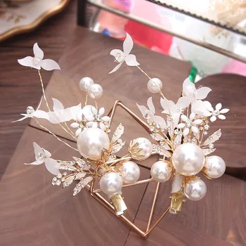 CC svatební šperky výrobu nákupních košíků sponky do vlasů pearl vlasy příslušenství nevěsta zapojení módní butterfly korálky, květina ruční XY294