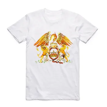 Módní Muži Tisk FREDDIE MERCURY T-shirt O-Neck Krátký Rukáv Letní Heavy Rock Top100 skupiny Queen Super Top Tee Vtipné Tričko