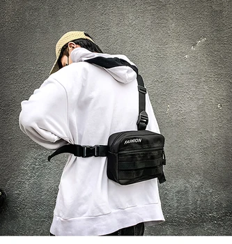 Ženy Chest Rig Bag Streetwear Hrudníku Balení Vesta Pro Unisex Funkce Vojenské Taktické Hip-Hop Crossbody Pasu Pack Kabelku