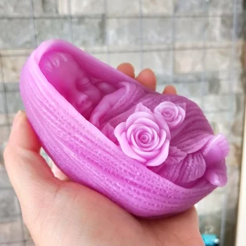 3D Flower dětské formy na mýdlo silikonové formy dort dekorace ručně vyráběné DIY formy aroma formy mýdlo formy dort nástroje, pryskyřice jíl formy